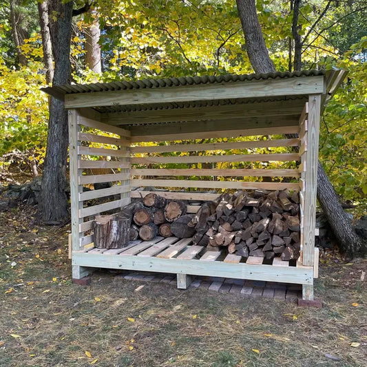 Build a Firewood Shed - Build Plans (1 Cord, 2 Cord, 3 Cord)